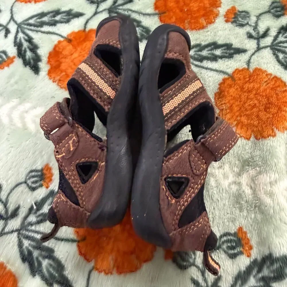 Pediped Flex Amazon Sandals Shoes Brown Size 21 / 5.5 Toddler Boy